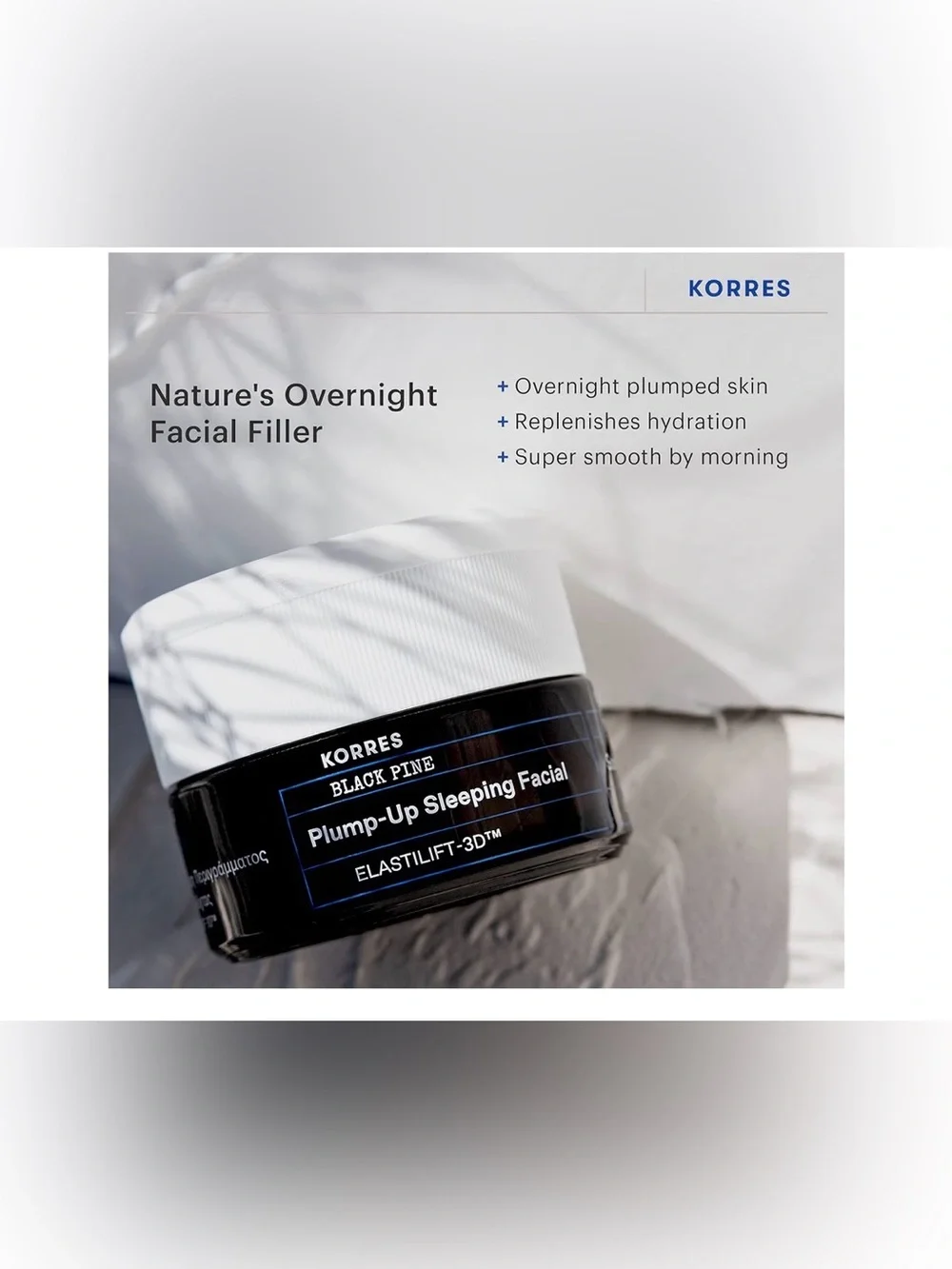Korres Black Pine Plump-Up Sleeping Facial —
